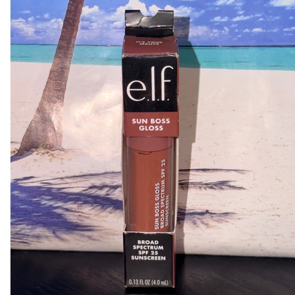 ELF Sun Boss Gloss Its Your Mauve SPF 25 Sunscreen Lip Gloss 0.13 oz NEW